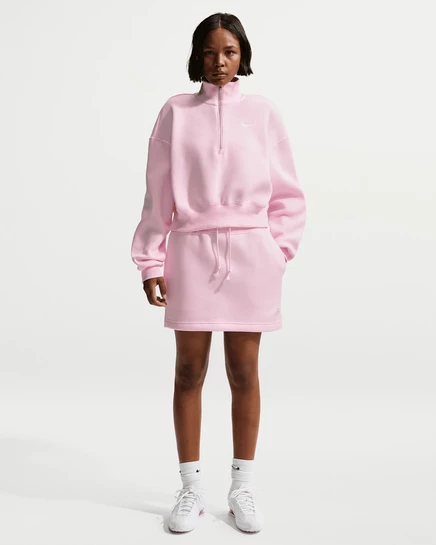 Женская мини-юбка Nike Sportswear Phoenix Fleece, розовая