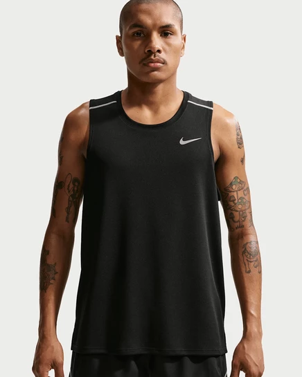 Мужская майка для бега Nike Miler Dri-FIT, черная