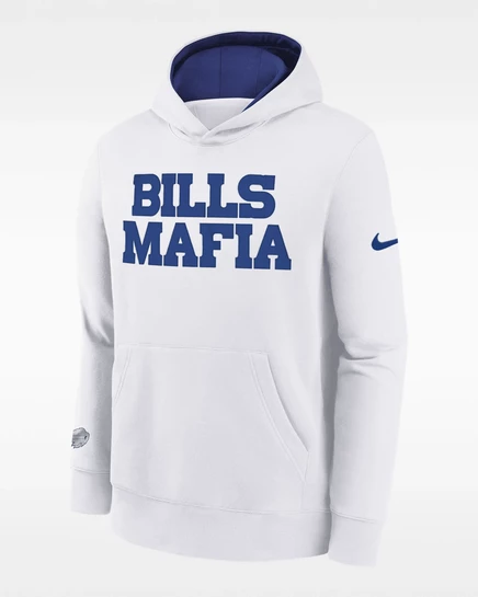 Детская толстовка‑пуловер Nike Rivalry Club Buffalo Bills, белая