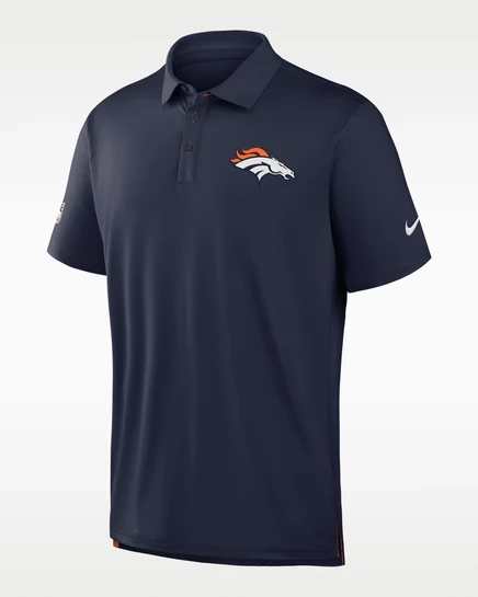 Мужское поло Nike Denver Broncos Tour, темно-синее