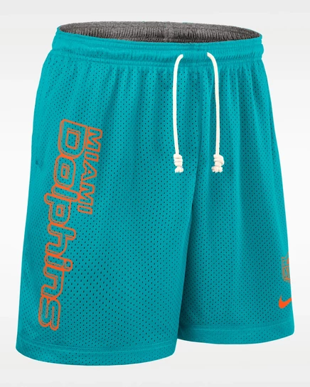 Мужские двусторонние шорты Nike Miami Dolphins, зеленые