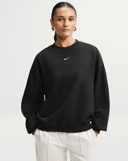Женский свитшот Nike Studio Fleece, черный/кремовый