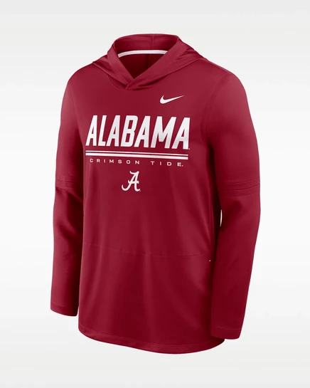 Мужской лонгслив Nike Alabama Sideline, малиново-белый