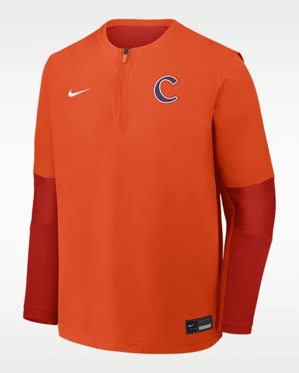 Мужская ветровка Nike Clemson Dugout Dri-FIT 1/4-zip, оранжевая