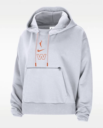 Женское худи Nike Team 13 WNBA, белое/ярко-оранжевое