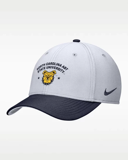 Унисекс кепка Nike Rise College Dri-FIT SwooshFlex, белая