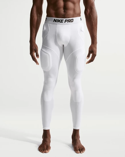 Тайтсы Nike Pro HyperStrong Hardplate, бело-черные