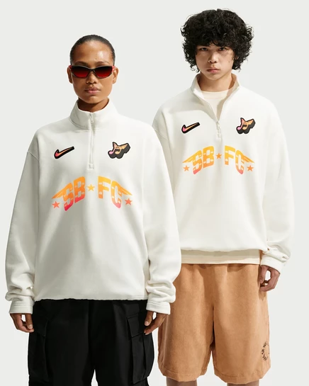 Унисекс свитшот Nike SB Skate с молнией, кремовый