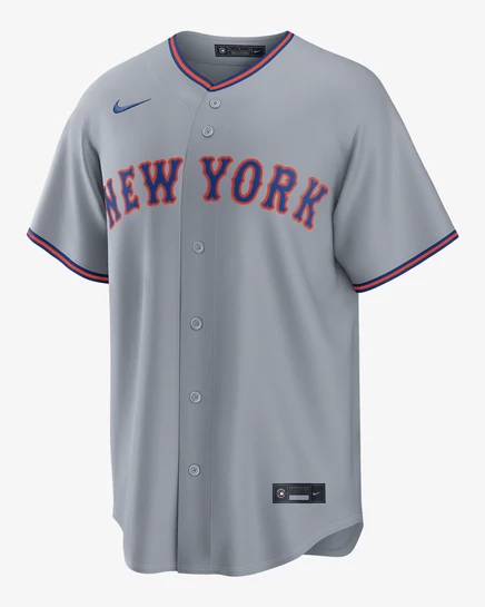 Мужская джерси Nike Francisco Lindor New York Mets, серая