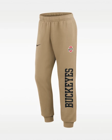 Мужские джоггеры Nike Ohio State Primetime Club, бежевые
