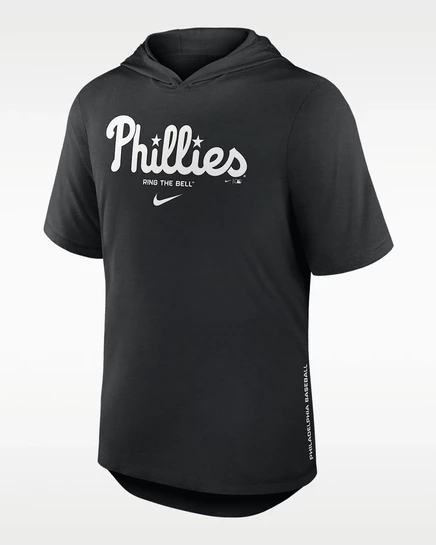 Мужская футболка с капюшоном Nike Philadelphia Phillies, черная