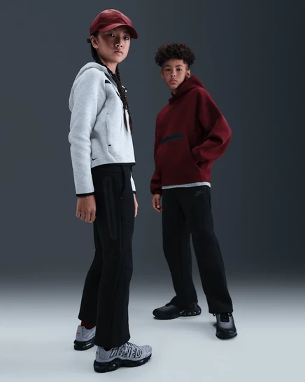 Детские брюки Nike Tech Fleece Open-Hem, черные