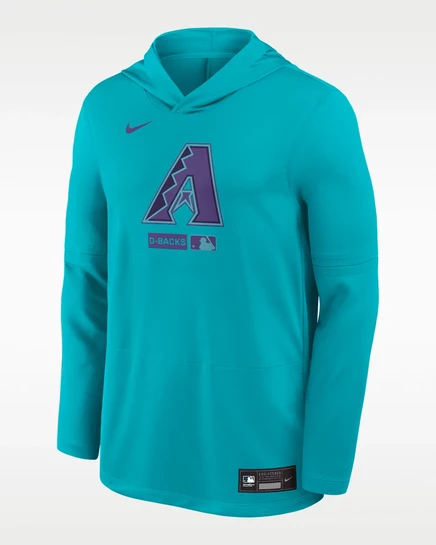 Мужская худи Nike Arizona Diamondbacks, бирюзовая