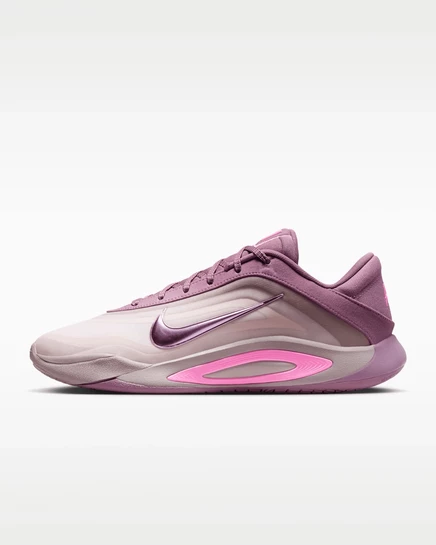 Унисекс баскетбольные кроссовки Nike A'One, светло-фиолетово-розовые