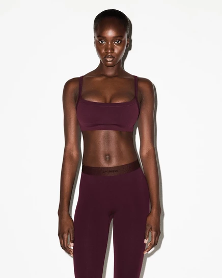 Женский бра-топ NikeSKIMS Vintage Seamless, красно-бордовый