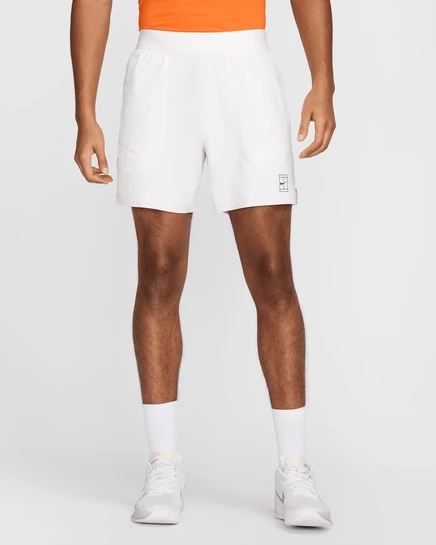 Мужские теннисные шорты NikeCourt Advantage Dri-FIT 6″, белые/черные