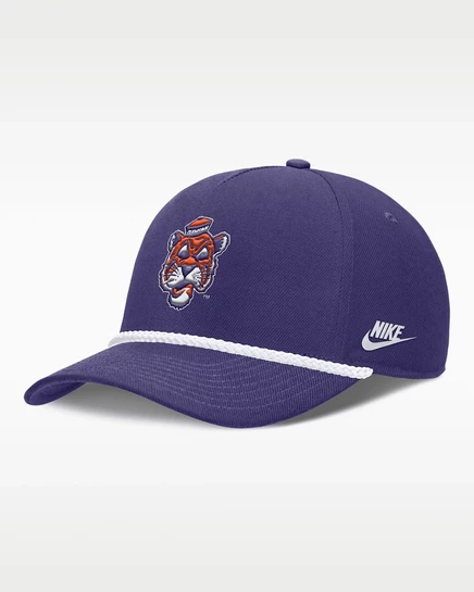 Мужская регулируемая бейсболка Nike Clemson Legacy Rope Rise, фиолетовая