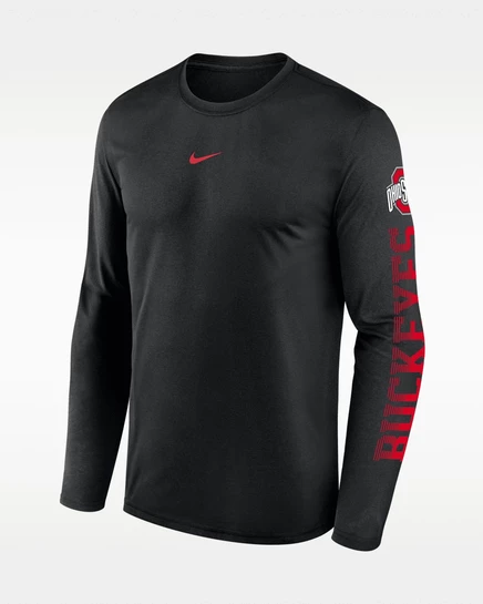 Мужской лонгслив Nike Ohio State Stack, черный