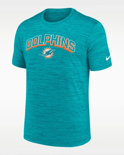 Мужская футболка Nike Miami Dolphins Velocity, бирюзовая