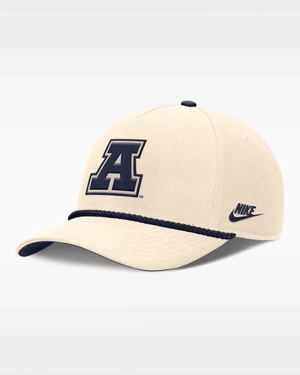 Мужская кепка Nike Arizona Legacy Vintage Rope Rise с регулируемой застежкой snapback, натуральный/темно-синий