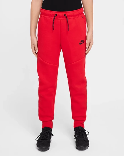 Детские джоггеры nike tech fleece, красные/черные
