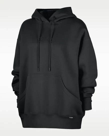 Женское худи Nike Brooklyn Nets Phoenix Fleece, черное