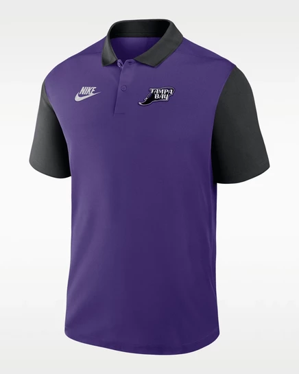 Мужское поло Nike Tampa Bay Rays Cooperstown, фиолетовое