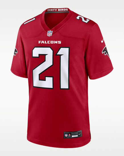 Мужская игровая джерси Nike Deion Sanders Atlanta Falcons, красная