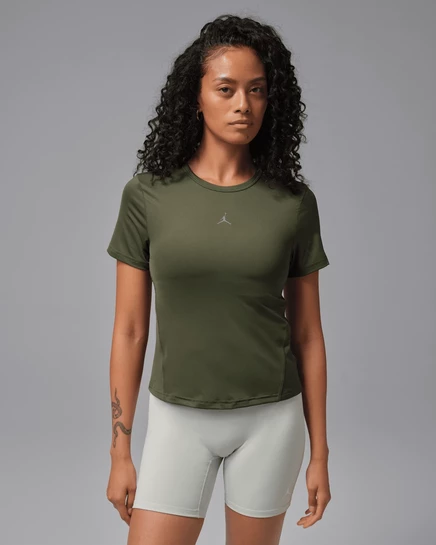 Женская футболка Jordan Dri-FIT Sport Essentials, хаки/зеленая