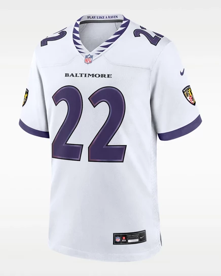 Мужской джерси Nike Derrick Henry Ravens, белый