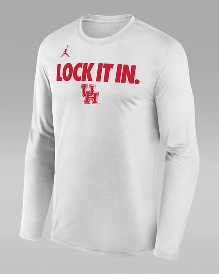 Мужской лонгслив Jordan Houston 2026 Dri-FIT, белый