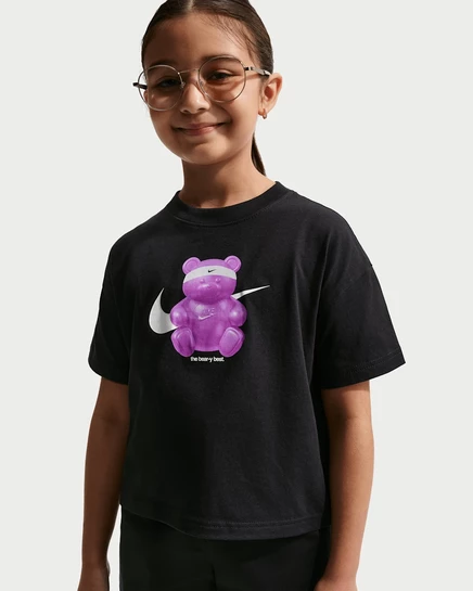Детская футболка Nike Sportswear Boxy, черная
