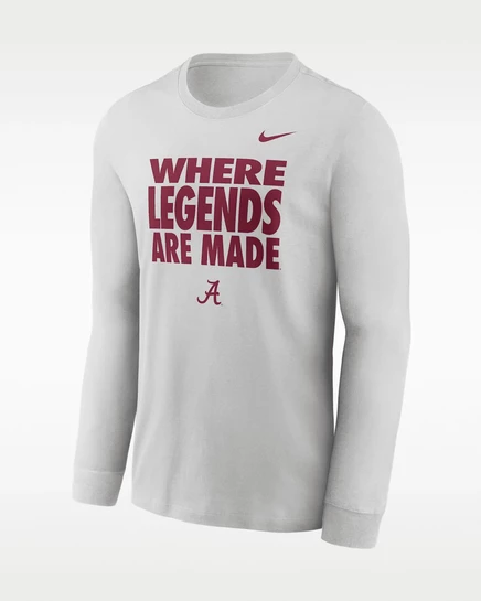 Мужской лонгслив Nike Alabama Sideline, серый