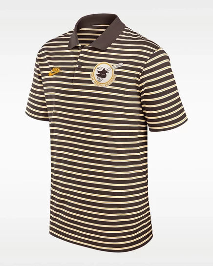 Мужское поло Nike Cooperstown Dri-FIT, коричнево-кремовое