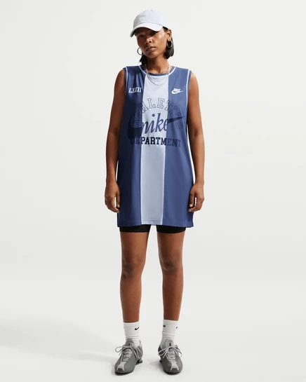 Женское платье Nike Sportswear Heritage, темно-синее/голубое