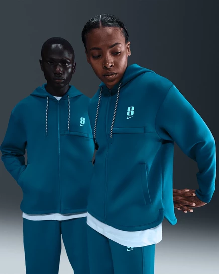 Унисекс худи Nike Sabrina Dri‑FIT на молнии, голубое