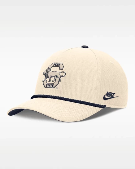 Мужская кепка Nike Penn State Legacy Rope Rise, натуральная/темно-синяя
