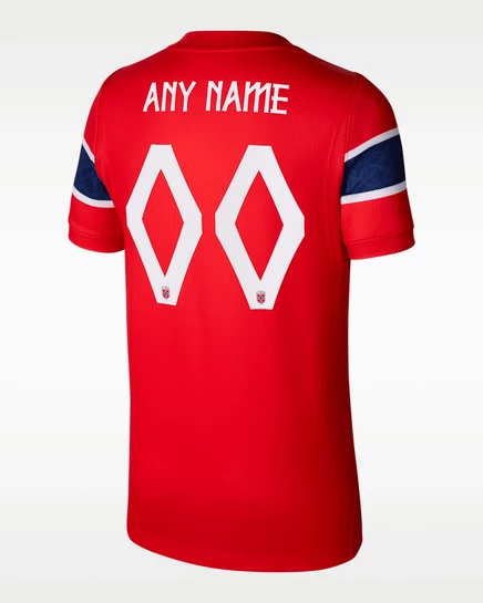 Детская стадионная футболка Nike Norway 2026, красная