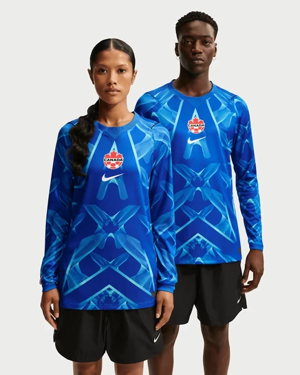Мужская футбольная майка Nike NOCTA Canada, синяя/белая