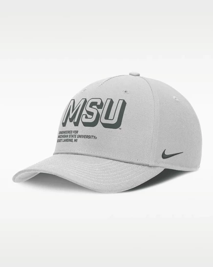 Мужская регулируемая кепка Nike Michigan State, серая