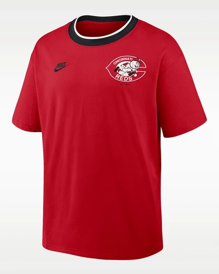 Мужская футболка Nike Cincinnati Reds Cooperstown Ringer, красная