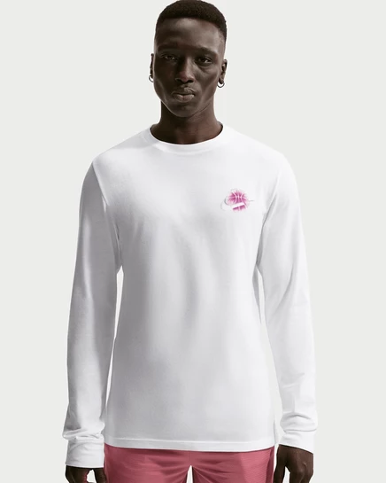Мужская футболка с длинным рукавом Nike Essential, белая