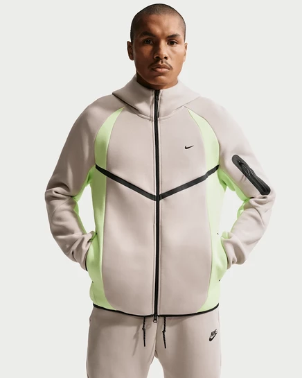 Мужская куртка Nike Tech, кремовая/лайм/черная
