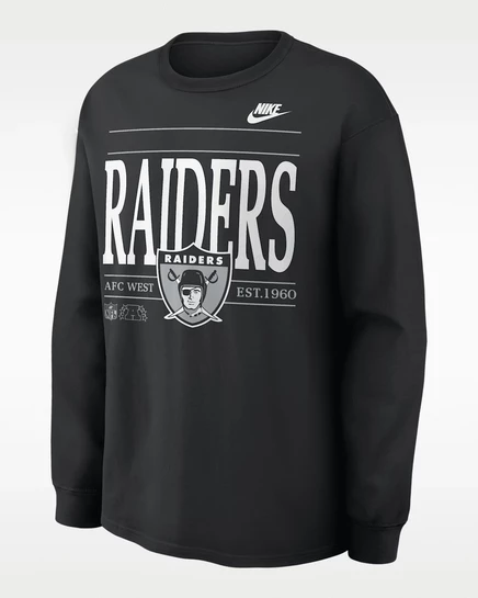 Мужской лонгслив Nike Raiders Rewind Max90, черный