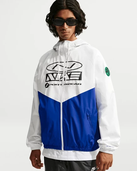 Мужская куртка Nike Windrunner Storm-FIT, бело-синяя