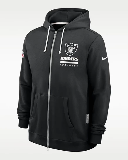 Мужская худи Nike Raiders Utility Player Dri-FIT на молнии, черная