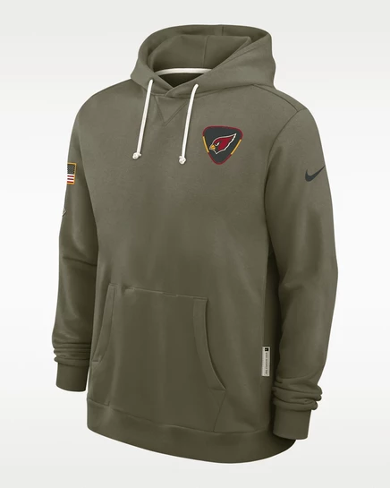 Мужское худи Nike Arizona Cardinals Salute, оливковое