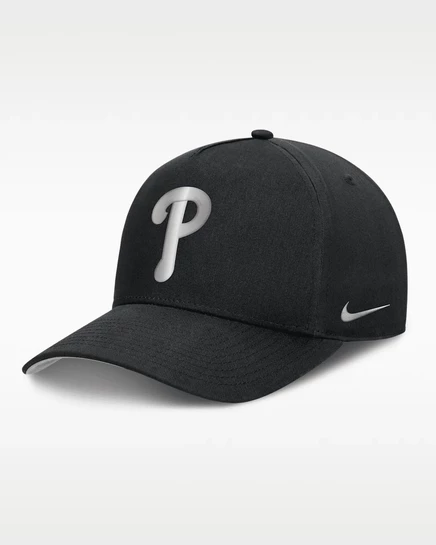 Мужская бейсболка Nike Philadelphia Phillies Rise Dri-FIT, черно-серая
