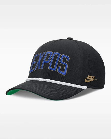Мужская бейсболка nike montreal expos rise, черная