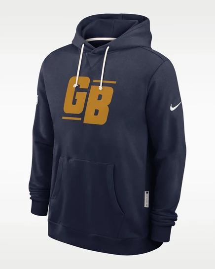 Мужское худи Nike Green Bay Packers Sideline Dri-FIT, темно-синее